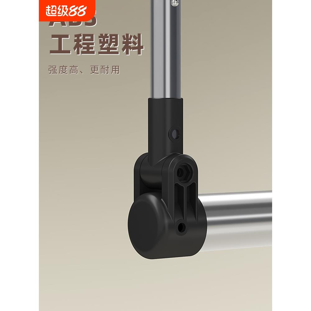 不锈钢伸缩阳台晾衣架家用晾衣杆可升降折叠室内悬挂式晒被子神器