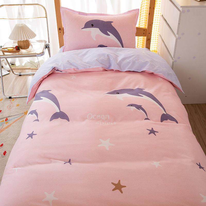 xcm宿舍三件套寝室大学生磨毛床单被套四件套床垫床品被子柔