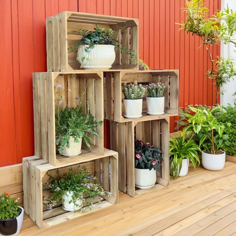 复古木箱实木箱子收纳筐家用装饰长方形木框箱超市陈列木条箱定制