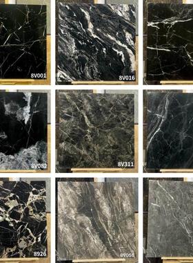 背景砖会所黑色奢石地砖*客厅KTV房间全抛釉通体大理石瓷砖