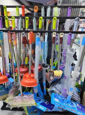门口挂架百货展架扫把陈列支架悬挂展示柜卖货架子超市拖把展示架