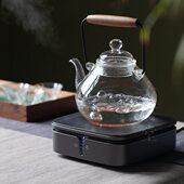 德茗堂迷你小型家用办公智能静音光波电陶炉烧水煮茶炉五档调温