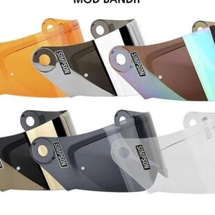 现货包邮辛普森头盔镜片M30黑色 悍匪电镀金不法之徒 揭面盔镜片