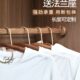 衣柜挂衣杆实木衣橱柜子里横杆通杆黑胡桃木质免打孔晾衣杆法兰座