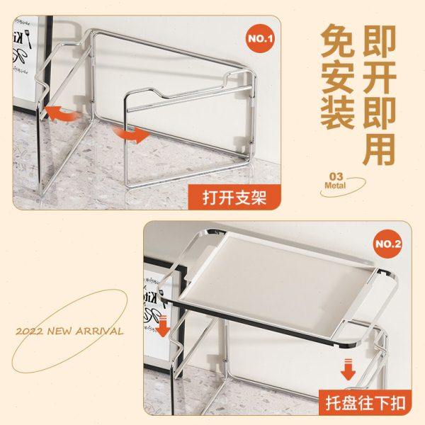 厨房微波炉架子置物架台面桌面多功能家用双层巴慕达烤箱收纳支架,厨房/烹饪用具,微波炉置物架,淘宝优惠券,粉丝福利购,淘宝优惠卷