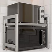 厨房里 用具置物架子加厚家电饭煲锅双层微波炉烤箱桌台面置物架