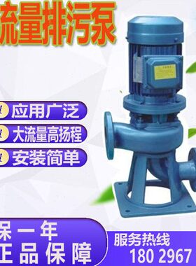 65LW25-30-4KW 2.5寸直立式无堵塞排污泵管道排污泵立式污水泵