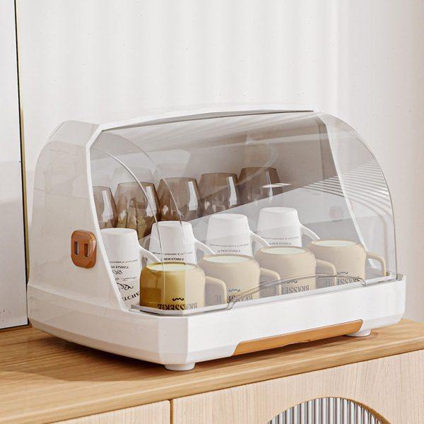 茶杯茶具收纳盒子桌面方形透明整理柜餐桌厨房橱柜杯子收纳置九绒,收纳整理,首饰盒,淘宝优惠券,粉丝福利购,淘宝优惠卷