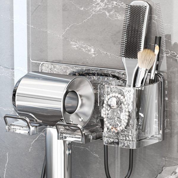 简约浴室卫生间可绕线免打孔吹风机置物架多功能梳子发圈收纳盒子,家庭/个人清洁工具,吹风机置物架,淘宝优惠券,粉丝福利购,淘宝优惠卷