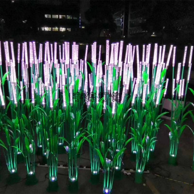 组合LED发光芦苇灯亚克力磨砂棒气泡芦苇灯 户外防水插地草坪灯