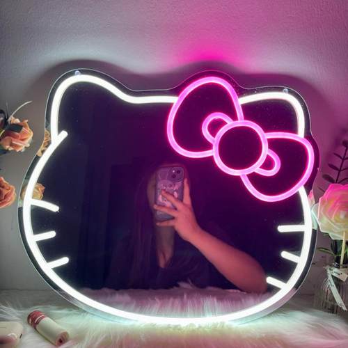 led霓虹灯跨境电商发光造型氛围灯镜面霓虹灯广告牌标志装饰灯