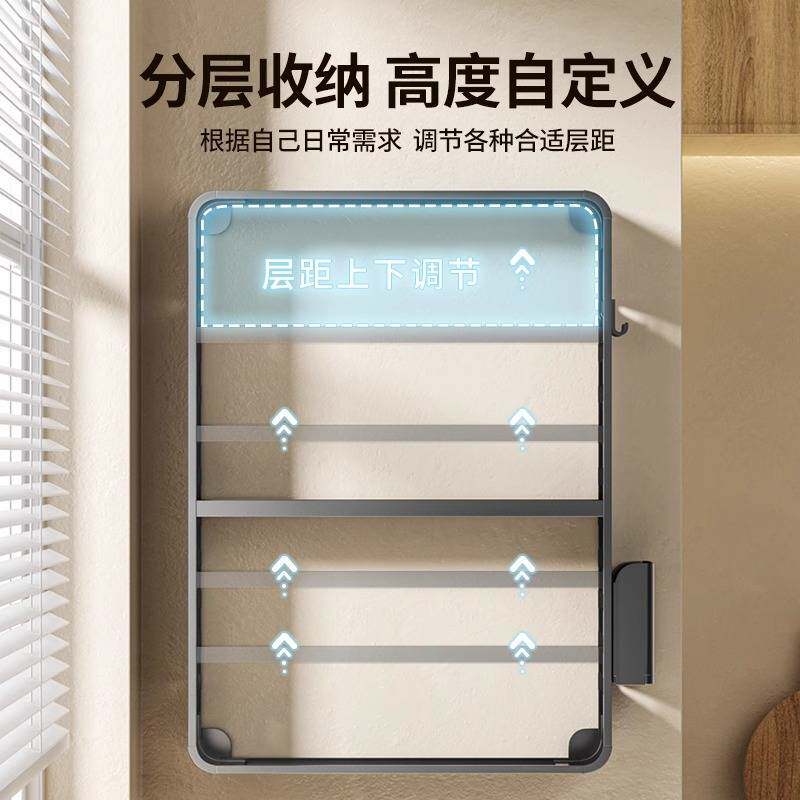 厨房置物架调料架壁挂太空铝免打孔墙上多层调味品瓶罐收纳架储物