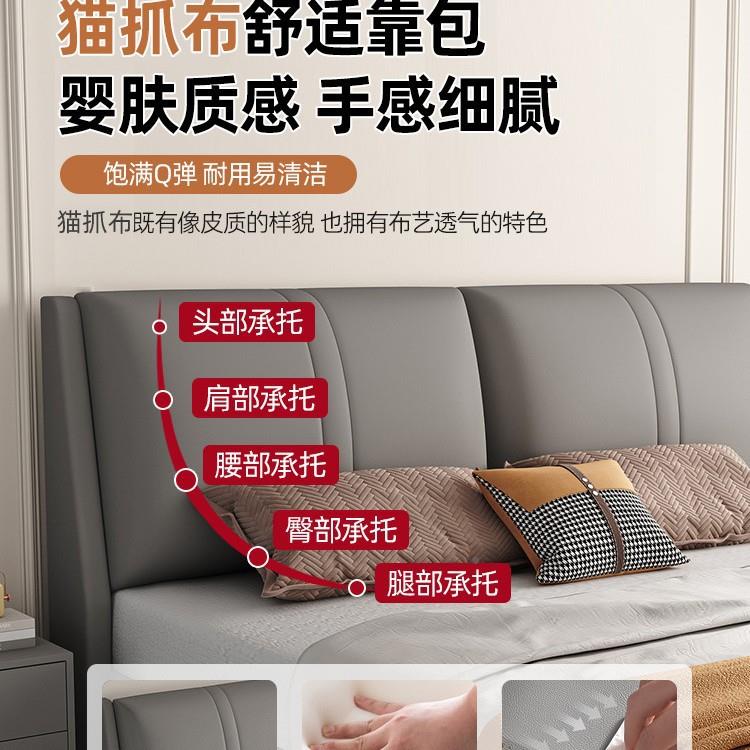 主实用木床现代简约1米SMC7/28双人床软房包大床卧经济型出租1.2m