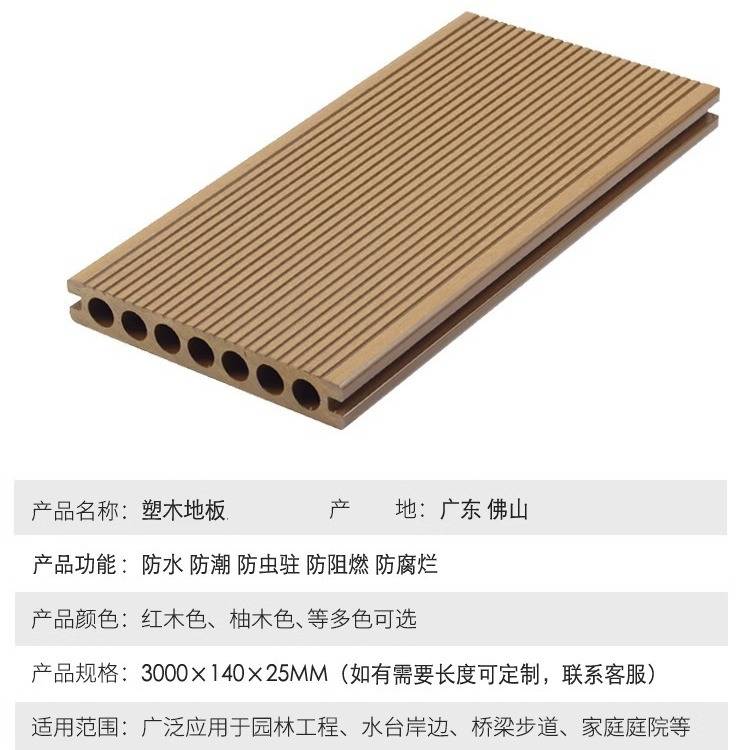 塑木地板工厂直销阳台防水生态木塑板户外花园庭院露台防腐木室外