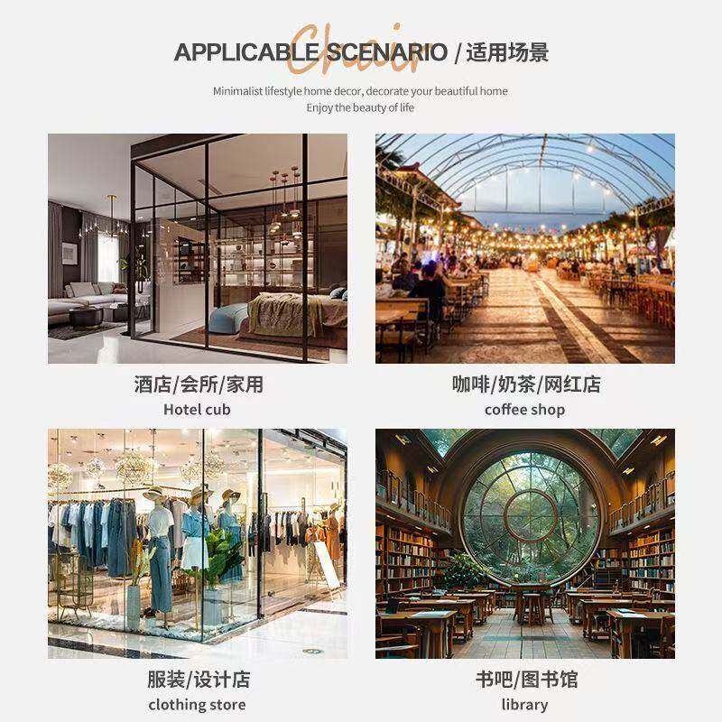 哲博2025新款椅子靠背椅餐椅家用现代凳子法式酒店餐厅意式简约