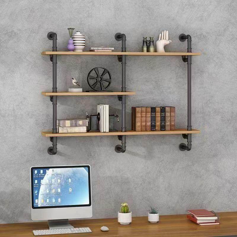 墙上置物架水管铁艺书架客厅多层古风一字隔板壁挂酒架上墙展示架,农机/农具/农膜,其它农用工具,淘宝优惠券,粉丝福利购,淘宝优惠卷