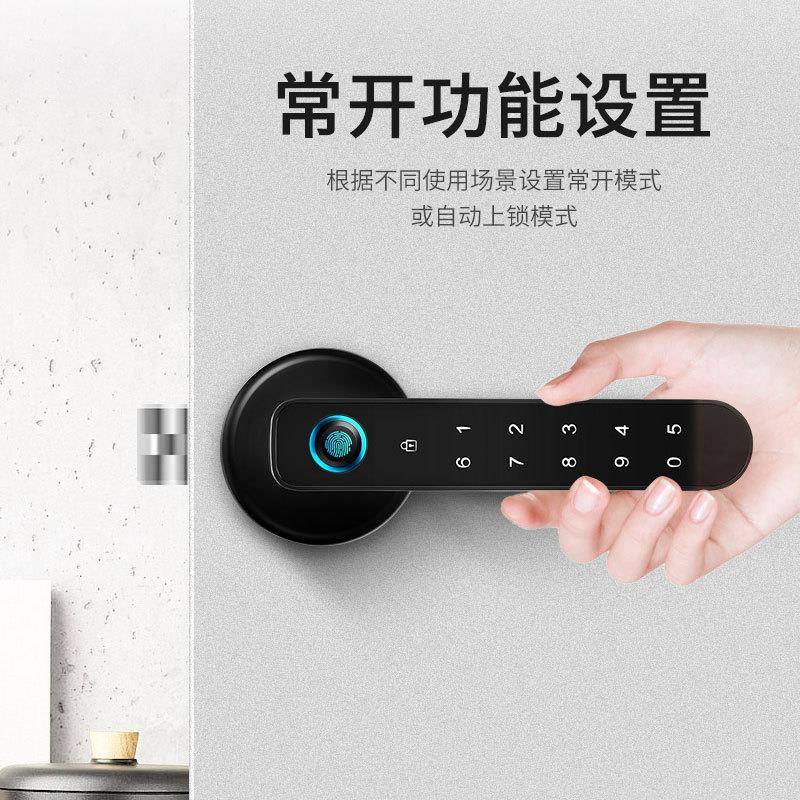 房间卧电室门锁码木门智能锁指纹舌锁通通单家用密办C001公室子室