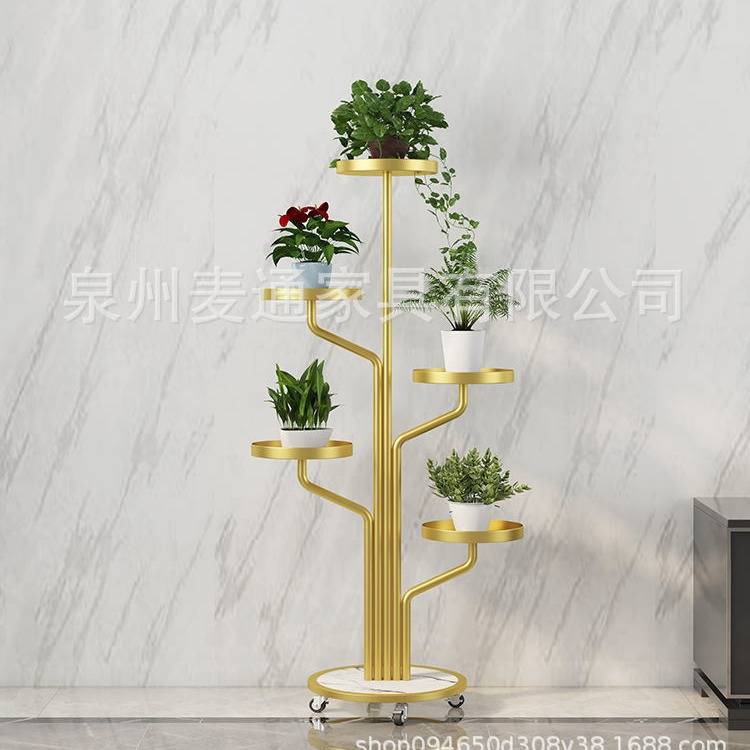 阳台室内多肉置物花盆架客厅落地式花架多层铁艺简约绿萝植物架子