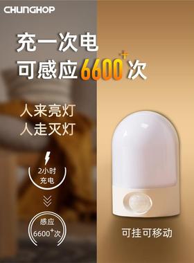 TRIAC人体感应小夜灯充电家用卧室床头睡眠婴儿喂奶起夜智能壁挂
