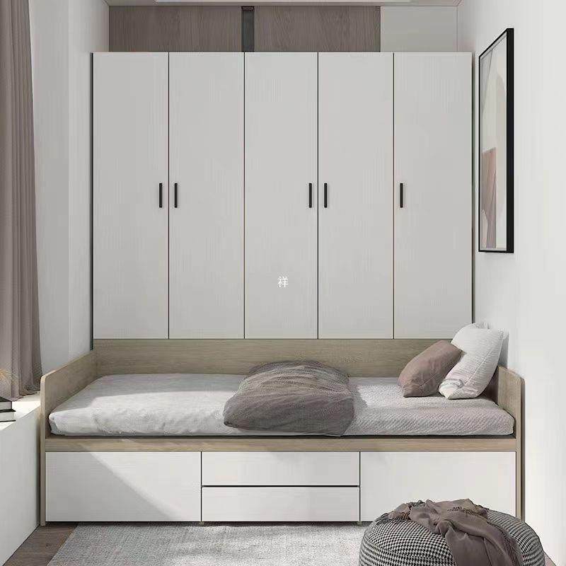 小户型榻榻米衣柜一体组合多功能卧室储物柜子儿童简约床衣柜床祥