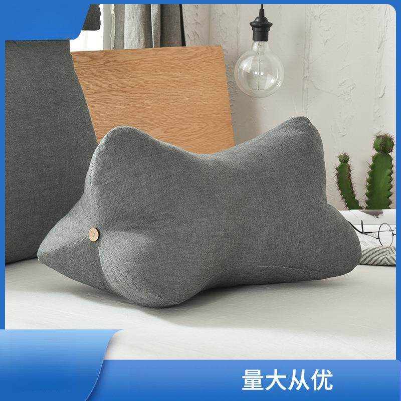 日式水洗棉骨头护腰枕床头靠垫沙发靠背抱枕孕妇腰枕脚垫抬腿万百