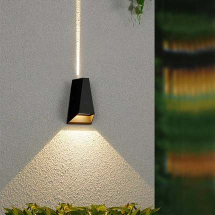 led户外壁灯现代简约铝材防水楼梯走廊阳台庭院过道室外墙壁灯