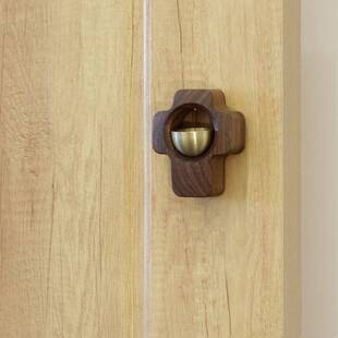 义树家·胡桃木门铃铜铃多巴胺铃音生活仪式感工艺品