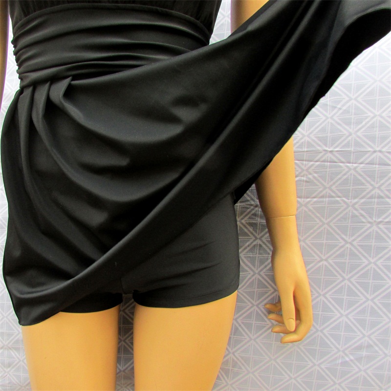 大胸裙式连体泳衣女D-E-F大罩C杯钢托聚拢遮肚显瘦大码温泉如厕版