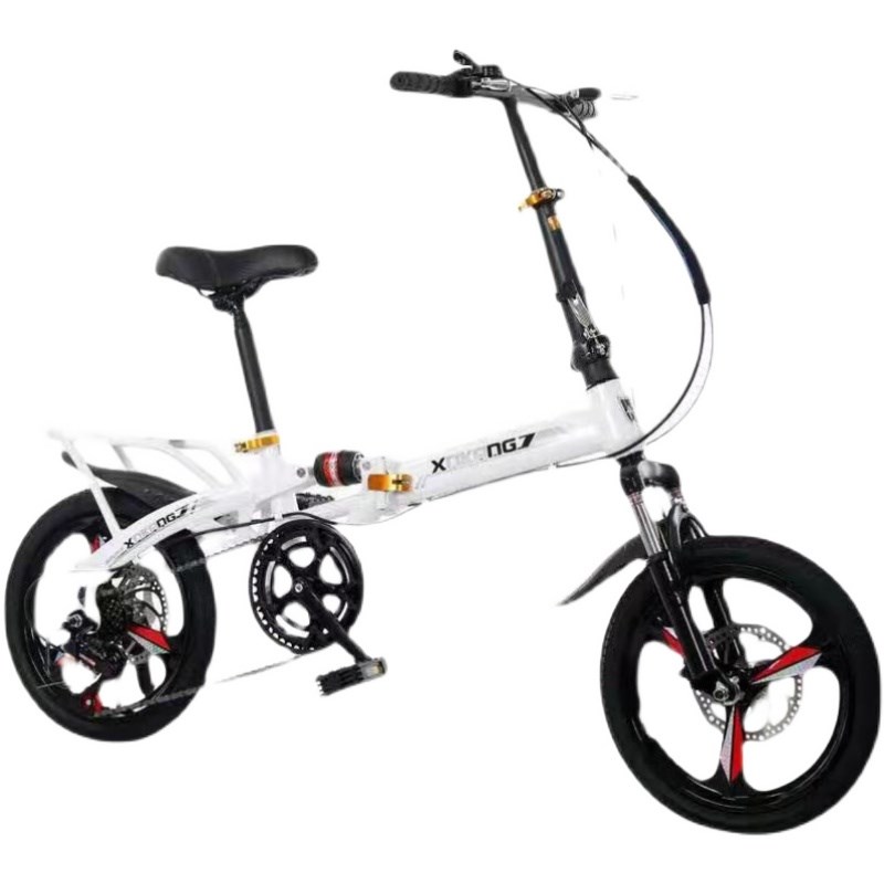 新款16寸20折叠自行车超轻便携女款式成年大人男士上班骑变速碟刹