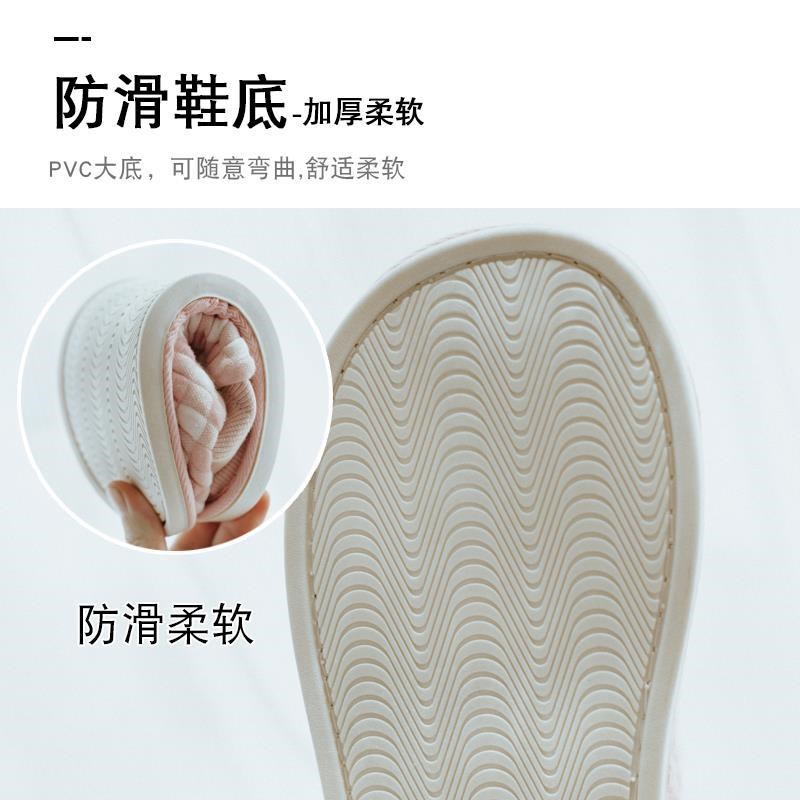 月子鞋夏天薄款厚底包跟防滑透气产后居家拖鞋女春秋季软底棉拖鞋