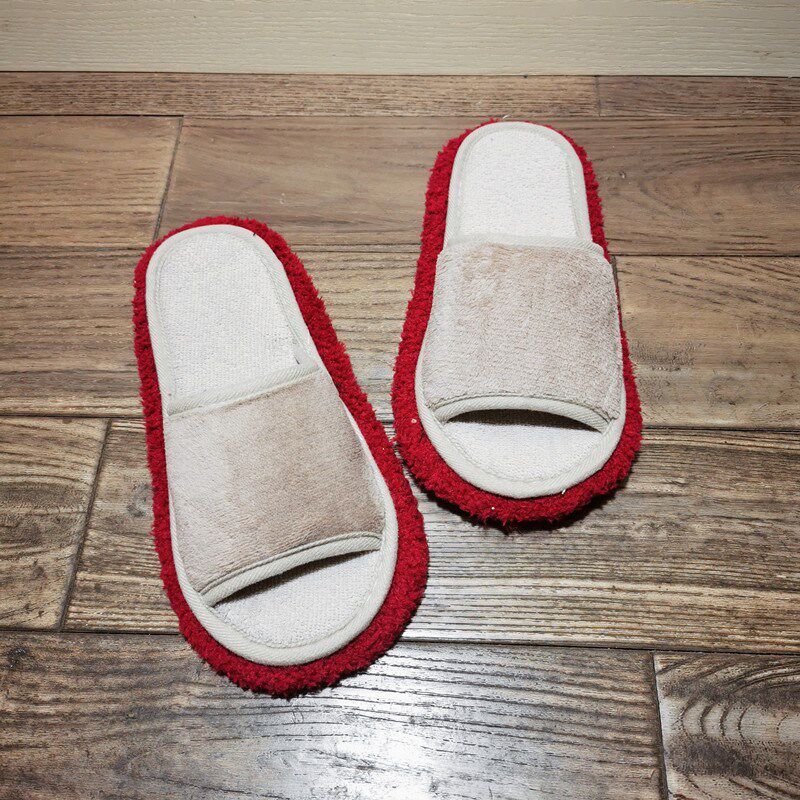 春夏款竹席 简约懒人擦地拖鞋 木地板清洁拖地拖鞋把抹布可拆新款