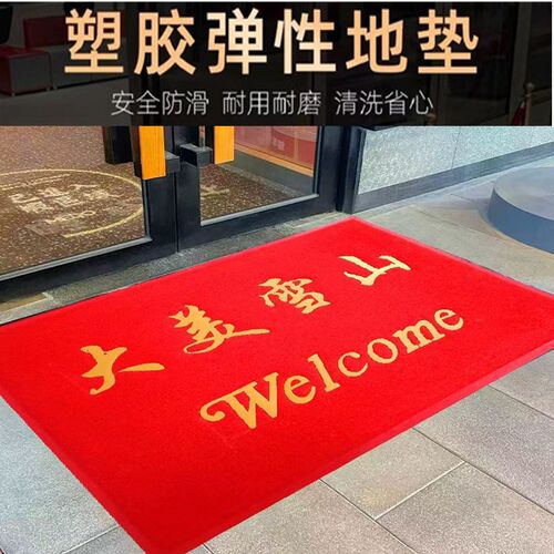 迎宾地毯定d制logo电梯酒店公司广告地垫地毯订制门垫印字图案定 - 封面