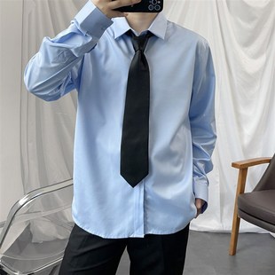 上野 dk衬衫基础款男生衬衫学院风百搭衬衣长袖套装jk班服少年感