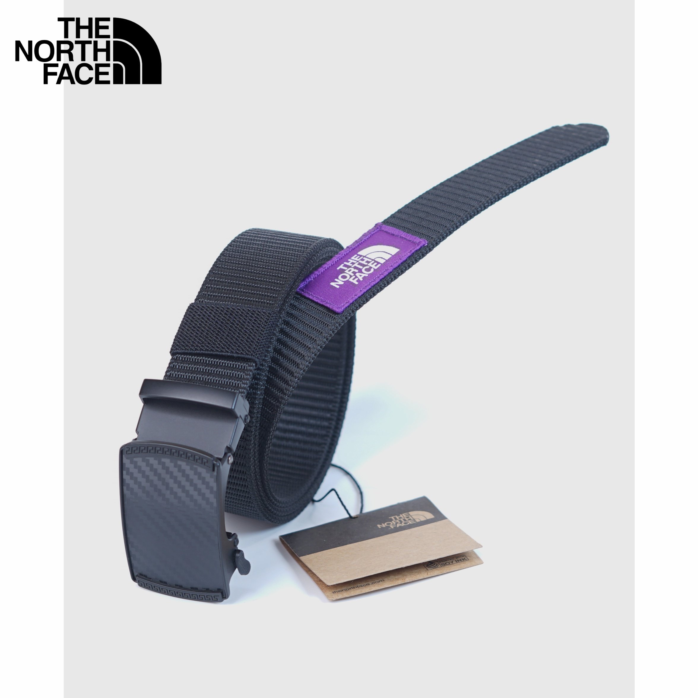 北面自动扣腰带男年轻人休闲百搭女帆布裤带尼龙高尔夫户外皮带..