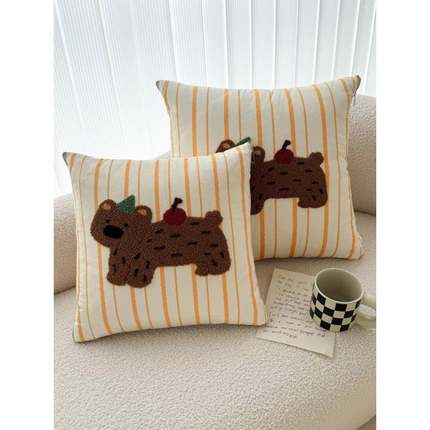 可爱卡通毛巾绣抱枕折被子两垫用二合一车F977M77T载靠可叠客厅觉