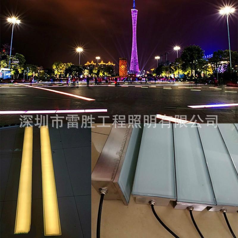 le地砖WXW灯地埋灯力感应地重灯le板d条形地埋d灯楼梯地砖灯