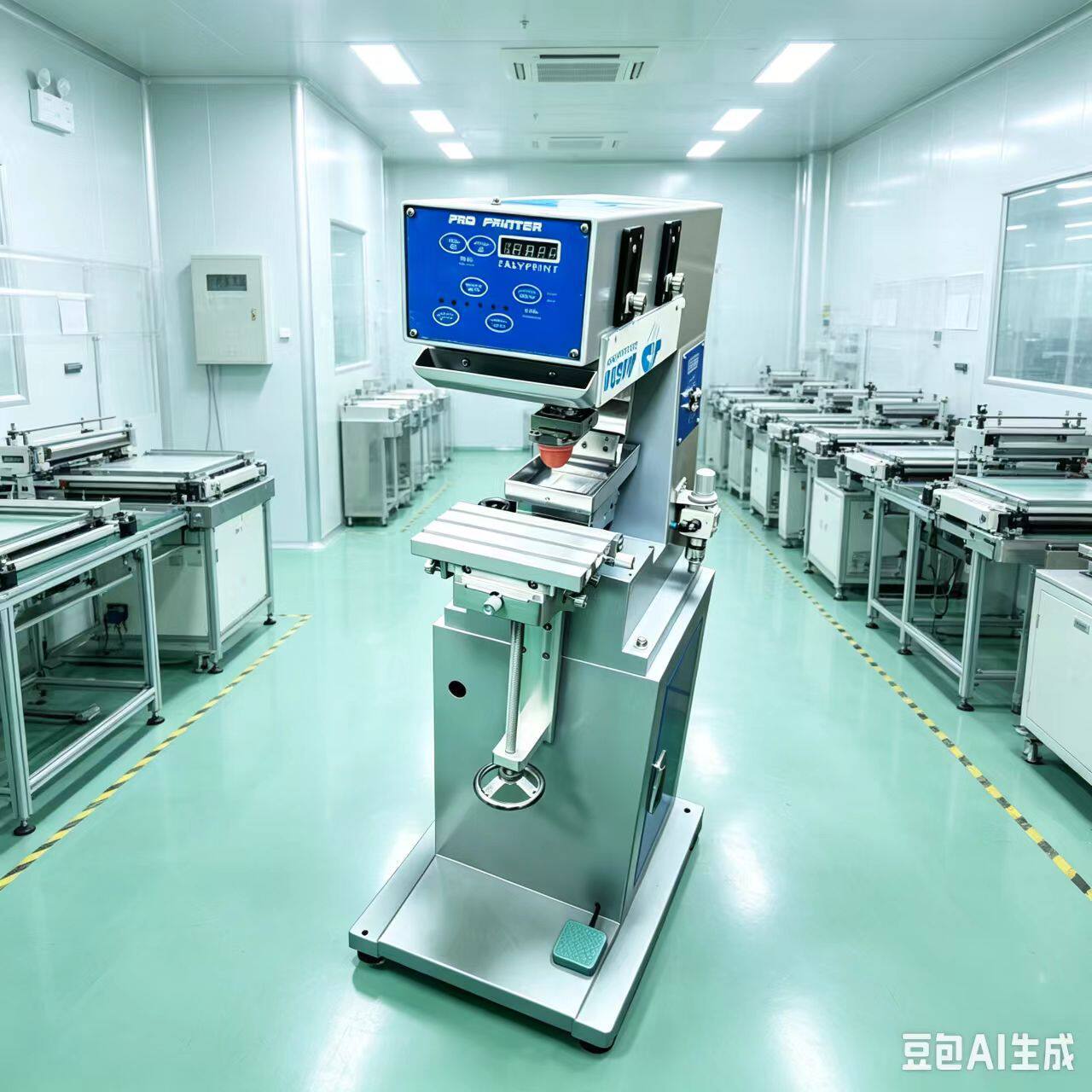125行程油盘式移印机打印机平面曲面丝印机气动印字半自动小型
