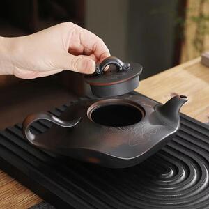 云南建水紫陶壶单泡茶纯壶爱莲壶手工家中用式大容量紫砂Fioytpte