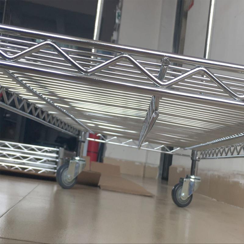 架展示架用不锈钢功置物架多能移动带轮0660铁架家货多层储物架物