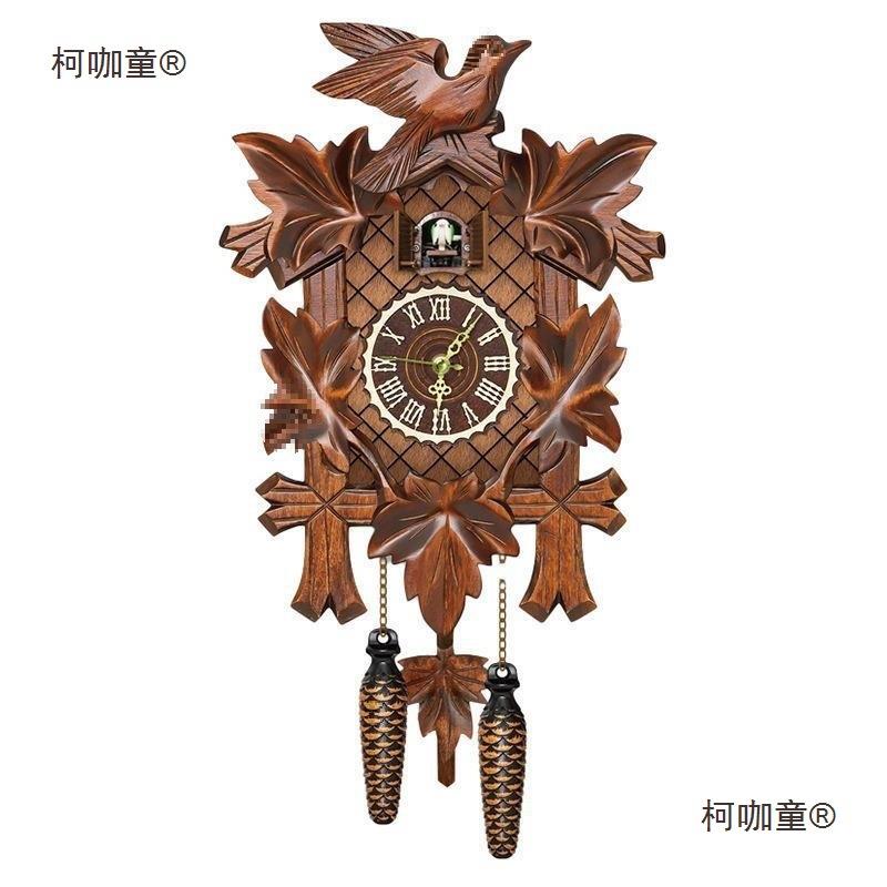 谷鸟儿童闹布钟整点报时室挂表复古欧音式静时钟懒虫起柯咖童床卧