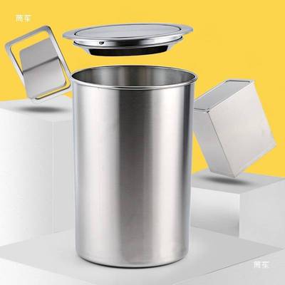 厨房台面嵌入式垃圾桶洗手台壁挂式不锈钢摇盖隐藏翻盖清洁桶可提