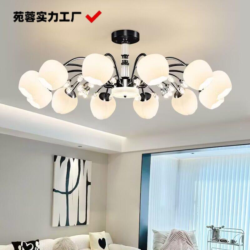 厅吊灯现简餐约卧室吸顶灯装饰led灯超代亮厅水晶吊顶911客灯大厅