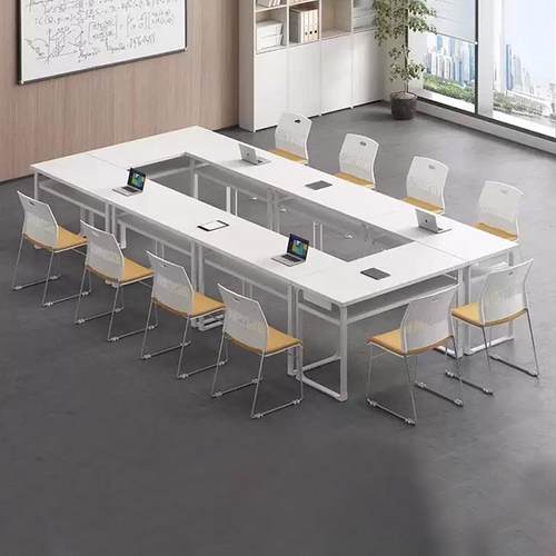 培训桌椅组合长条会议桌洽谈桌培训教育机构教室学校课桌椅学习桌