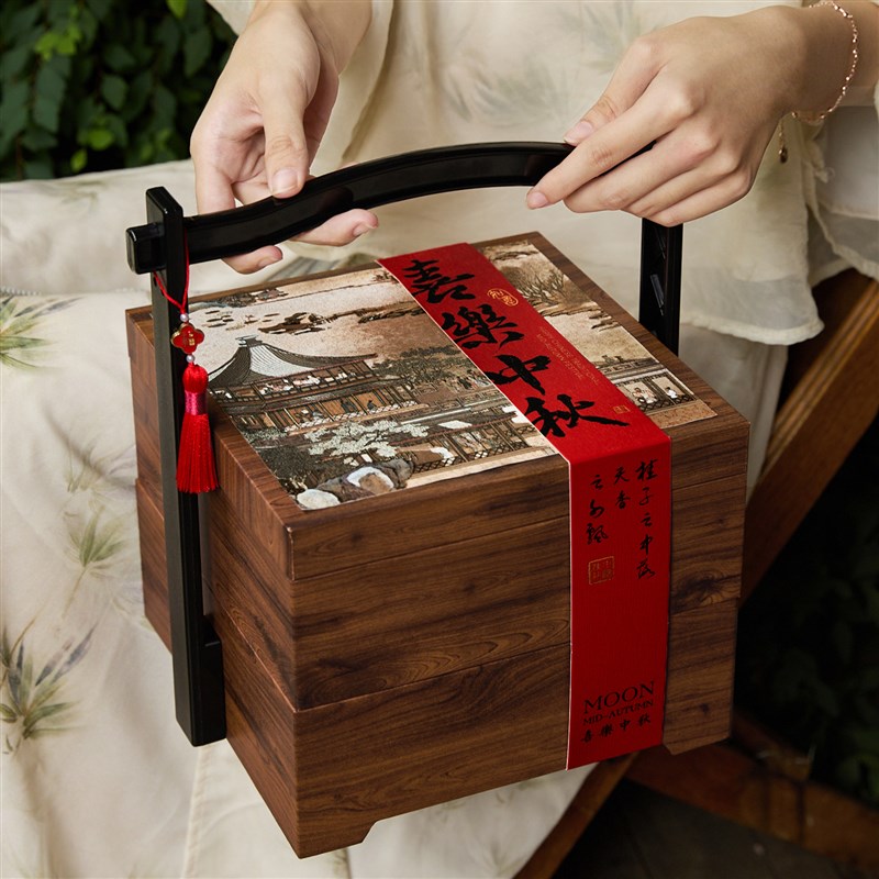 2025中秋新款国l风8粒月饼礼盒包装盒高档礼品盒酒店送礼定制空盒