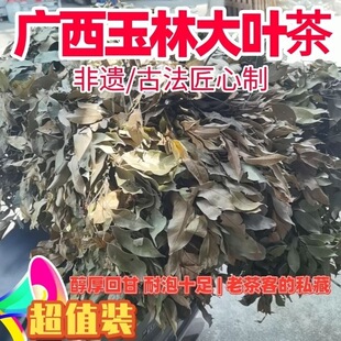 玉林大叶茶野生甜茶非遗手工古法茶醇厚回甘耐泡大排档推芥茶叶