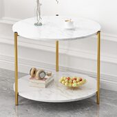 北欧双层茶几阳台小茶几简约现代客厅小户型沙发边桌家用小圆桌子