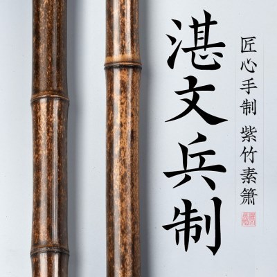 湛文兵紫竹洞箫高档专业演奏级初学六八孔g调f古洞萧笛长素箫乐器