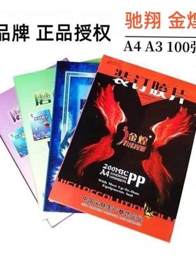 驰翔千片金煌胶片a4装订胶片a3封面封皮20s25c3040丝透明磨砂胶片