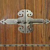 纯铜中式 门扣四合院插销 门栓仿古加厚铜门闩复古别墅庭院户外老式