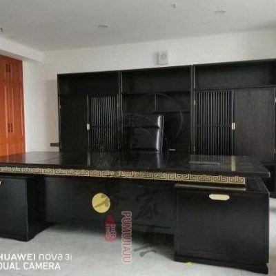 新中式实木老板桌总裁桌办公桌椅组合简约现代大班台办公家具定制,住宅家具,书桌,淘宝优惠券,粉丝福利购,淘宝优惠卷